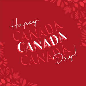 Floral Canada Day Instagram post Image Preview
