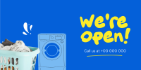 Laundry Opening Twitter Post Design