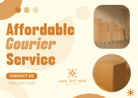 Affordable Courier Service Postcard Design