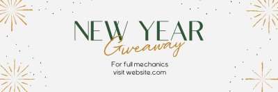 Sophisticated New Year Giveaway Twitter header (cover) Image Preview