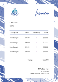 Modern Brush Strokes Invoice Design