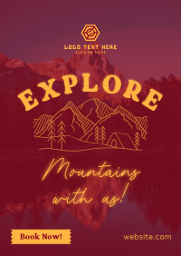 Explore Mountains Poster Design