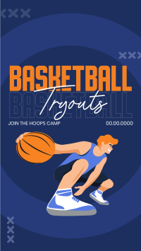 Basketball Tryouts Facebook Story Design