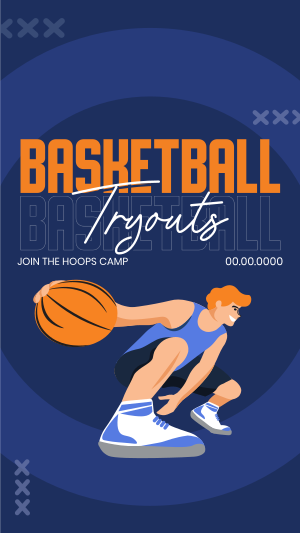 Basketball Tryouts Facebook story Image Preview