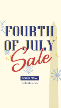 4th of July Text Sale Facebook Story Design