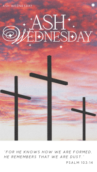 Modern Nostalgia Ash Wednesday Instagram story Image Preview