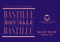 Happy Bastille Day Postcard Design