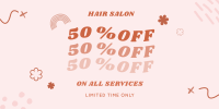 Discount on Salon Services Twitter Post Design