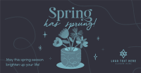 Spring Flower Pot Facebook Ad Design