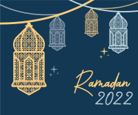 Intricate Ramadan Lamps Facebook Post Design