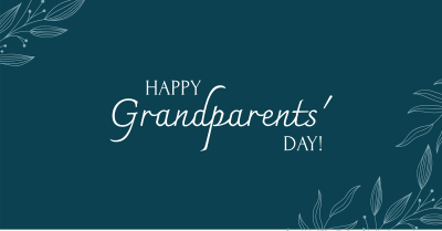 Happy Grandparents' Day Floral Facebook ad Image Preview