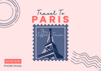 Welcome To Paris Postcard Design