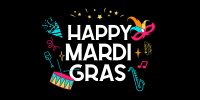 Mardi Gras Festival Twitter Post Design
