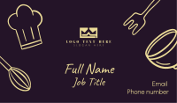 Chef Utensils Doodle  Business Card