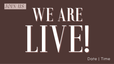 Minimalist Live Announcement Facebook event cover Image Preview