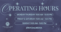 Minimalist Operating Hours Facebook Ad Preview