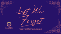 Forever Remembered Facebook event cover Image Preview