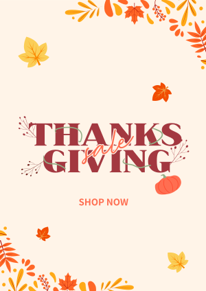Thanksgiving Autumn Sale Flyer Image Preview