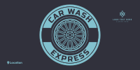 Express Carwash Twitter Post Design