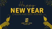 Cheers To New Year Facebook Event Cover Design