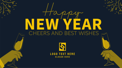 Cheers To New Year Facebook event cover Image Preview