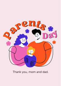 Happy Mommy & Daddy Day Flyer Design
