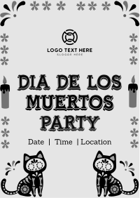 Muerto Cat Party Flyer Design