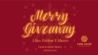 Merry Giveaway Announcement Facebook event cover Image Preview