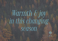 Autumn Season Quote Postcard Design