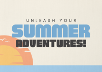 Minimalist Summer Adventure Postcard Image Preview