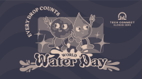 Cartoon Water Day Facebook event cover Image Preview