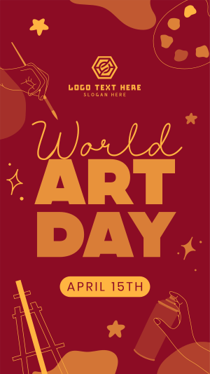World Art Day Facebook story Image Preview