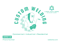 Custom Welding Badge Postcard Image Preview