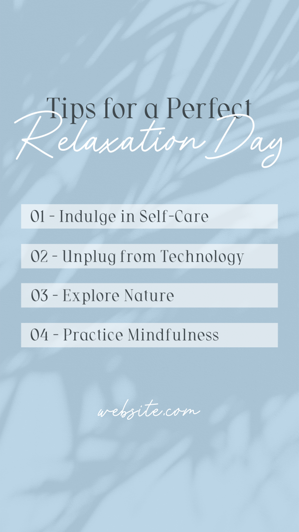 Tips for Relaxation Instagram Story Design