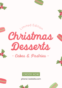 Cute Homemade Christmas Pastries Poster Design