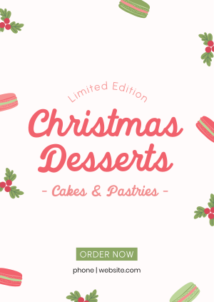 Cute Homemade Christmas Pastries Poster Image Preview