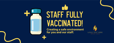 Vaccinated Staff Announcement Facebook cover Image Preview