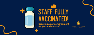 Vaccinated Staff Announcement Facebook cover Image Preview