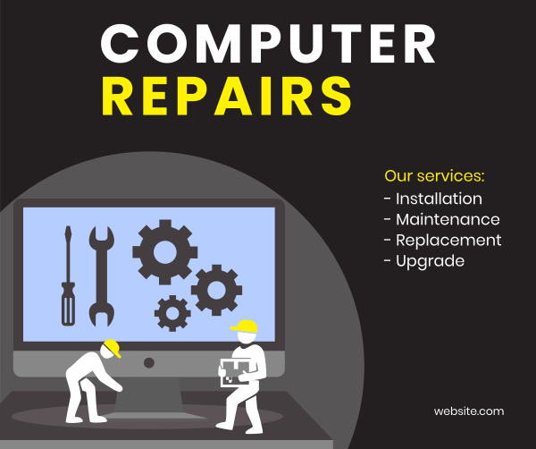PC Repair Services Facebook Post Design Image Preview