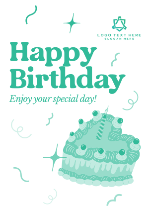 Y2K Birthday Greeting Flyer Image Preview