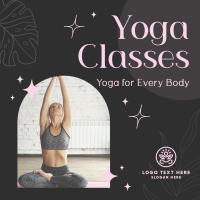 Modern Yoga Class For Every Body Instagram Post Design