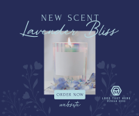 Lavender Bliss Candle Facebook Post Design