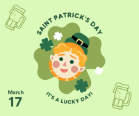 Smiling St. Patrick Facebook Post Image Preview