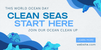 Ocean Day Clean Up Drive Twitter post Image Preview