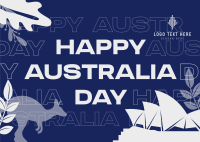 Australia Day Modern Postcard Design