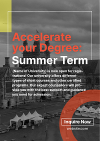Shapes Minimalist Summer Term Poster Image Preview