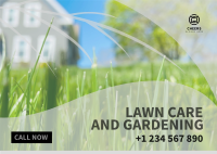Lawn and Gardening Service Postcard Image Preview