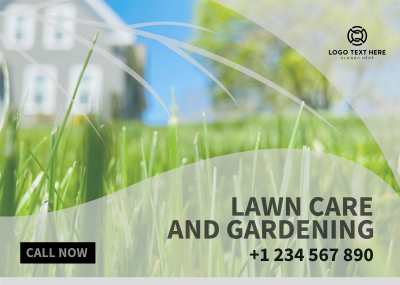 Lawn and Gardening Service Postcard Image Preview