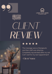 Spa Client Review Flyer Design