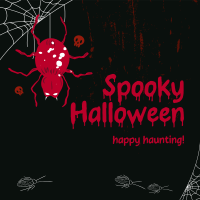 Halloween Spider Greeting Instagram post Image Preview